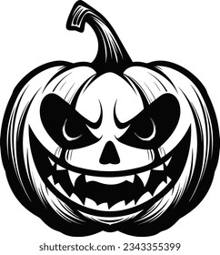 Halloween pumpkin icon. Vector illustration