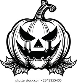 Halloween pumpkin icon. Vector illustration