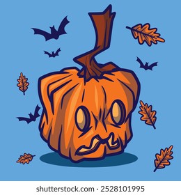 Halloween pumpkin icon vector illustration