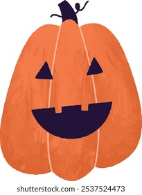 Halloween pumpkin. Halloween icon - Vector illustration - Hallowen flat design - Pumpkin flat design