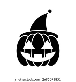 Icono de calabaza de Halloween Ilustraciones vectoriales sobre fondo blanco.