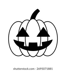 Ícone de abóbora de Halloween ilustrações vetoriais sobre fundo branco.