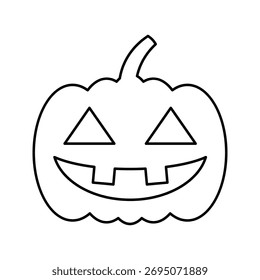 Halloween Kürbis Symbol, Vektorgrafiken auf weißem Hintergrund.