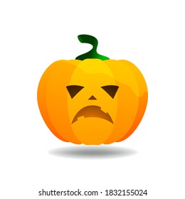 Halloween pumpkin icon vector image. Isolated pumpkin for design. Halloween symbol.