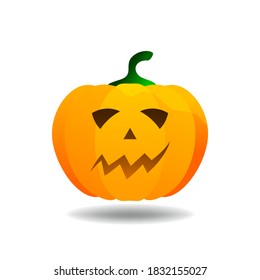 Imagen vectorial del icono de calabaza de Halloween. Calabaza aislada para el diseño. Símbolo de Halloween.