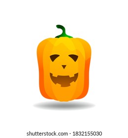 Halloween pumpkin icon vector image. Isolated pumpkin for design. Halloween symbol.