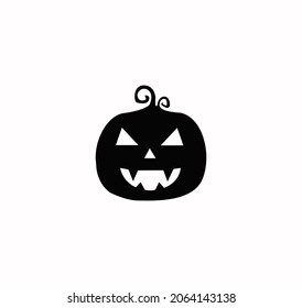 Halloween pumpkin icon vector on a white background