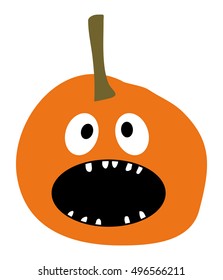 Halloween Pumpkin Symbol Kürbis Symbol Vektorgrafik Orange Pumpkin Lächeln Kürbis auf weißem Hintergrund Einfaches flaches Design Kürbis Kürbis Vektorsymbol Kürbis Kürbis-Kürbis-Kürbis-Kürbis-Kürbis-Kürbis