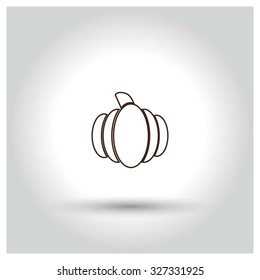 Halloween Pumpkin icon. Vector outline icon illustration
