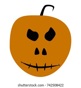 Halloween pumpkin. Icon for web and mobile application. Vector illustration on white background
