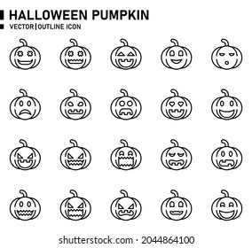 Halloween pumpkin icon for website, application, printing, document, poster design, etc.