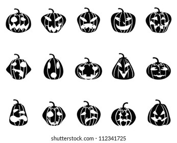 halloween pumpkin icons set