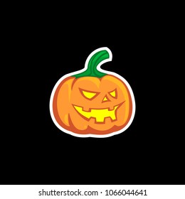 Halloween pumpkin icons vector template
