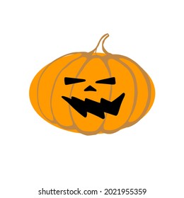 Halloween pumpkin illustration isolated on white background