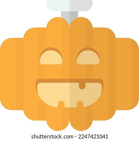 halloween pumpkin illustration in minimal style isolated on background