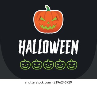 
Halloween pumpkin illustration with pattern