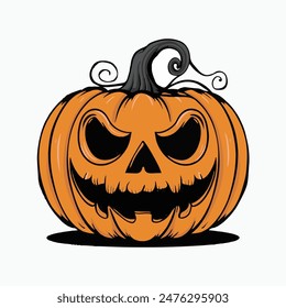 Halloween pumpkin illustration in vector