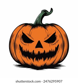 Halloween pumpkin illustration in vector