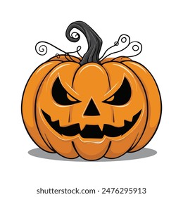 Halloween pumpkin illustration in vector