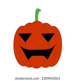 Halloween pumpkin illustration and White background