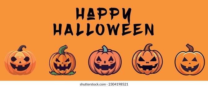 Halloween pumpkin image vector illustration