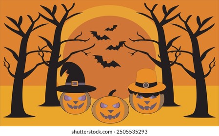 Halloween pumpkin image. vector illustration.