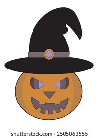 halloween pumpkin images. vector illustration.