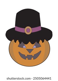 halloween pumpkin images. vector illustration.