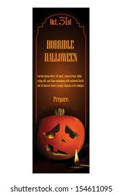 Halloween pumpkin invitation for a party