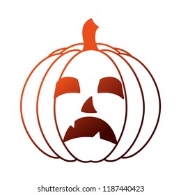 halloween pumpkin isolated icon
