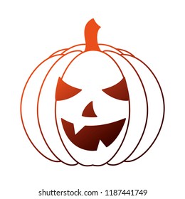 halloween pumpkin isolated icon