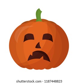 halloween pumpkin isolated icon