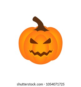  halloween pumpkin. Isolated on white background vector illustration.