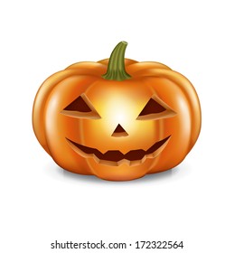 halloween pumpkin isolated on white background