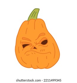 Halloween pumpkin isolated on white background.
