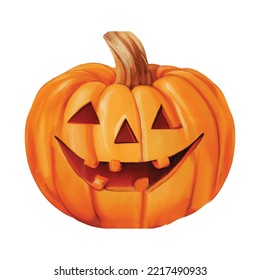 Halloween Pumpkin isolated on white background