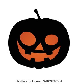 Halloween pumpkin isolated on white background.