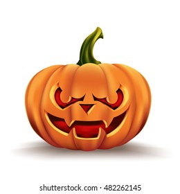 Halloween Pumpkin isolated on white background