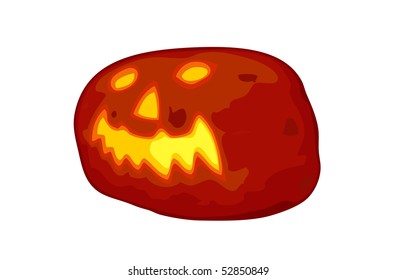 halloween pumpkin isolated on the white background