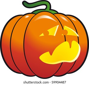 A halloween pumpkin isolated on white background