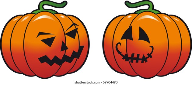 A halloween pumpkin isolated on white background