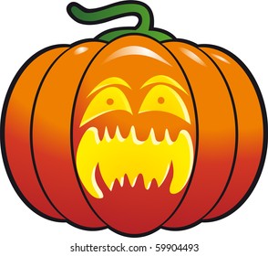 A halloween pumpkin isolated on white background