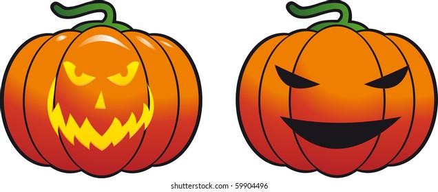 A halloween pumpkin isolated on white background