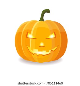 Halloween pumpkin isolated on white background. 