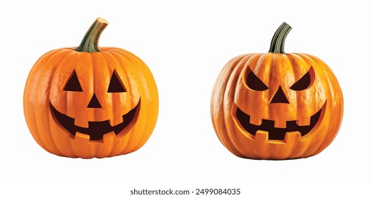 halloween pumpkin isolated white background 