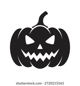 Halloween calabaza jack linterna símbolo símbolo de glifo sólido Vector para la decoración de vacaciones de miedo y la cosecha de alimentos vegetales temporada de otoño
