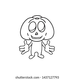 
Halloween. Pumpkin "Jack Lantern". Stylized image of a pumpkin. Vector illustration.