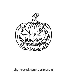 Halloween pumpkin jack o lantern illustration