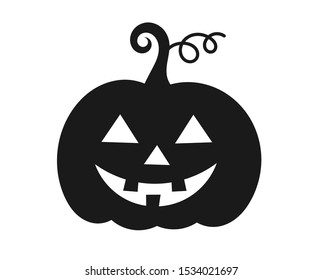 Halloween pumpkin Jack O Lantern icon. Vector illustration