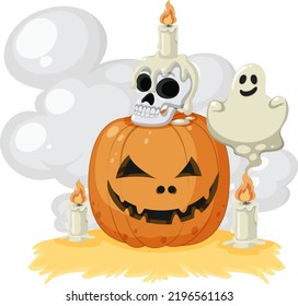 Halloween pumpkin or jack o lantern illustration